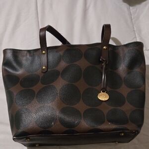 Brahmin Vintage Polka Dot Tote Bag